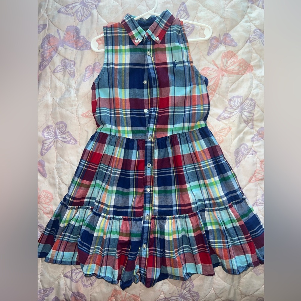 Ralph Lauren Multicolor Plaid Kids Dress